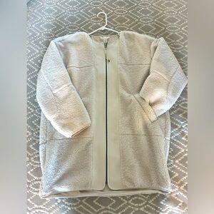 Lululemon Collarless Textured Sherpa Full Zip Jacket sz 10 - worn once!